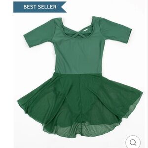 Leveret green skirted leotard child large 10-12 NEW